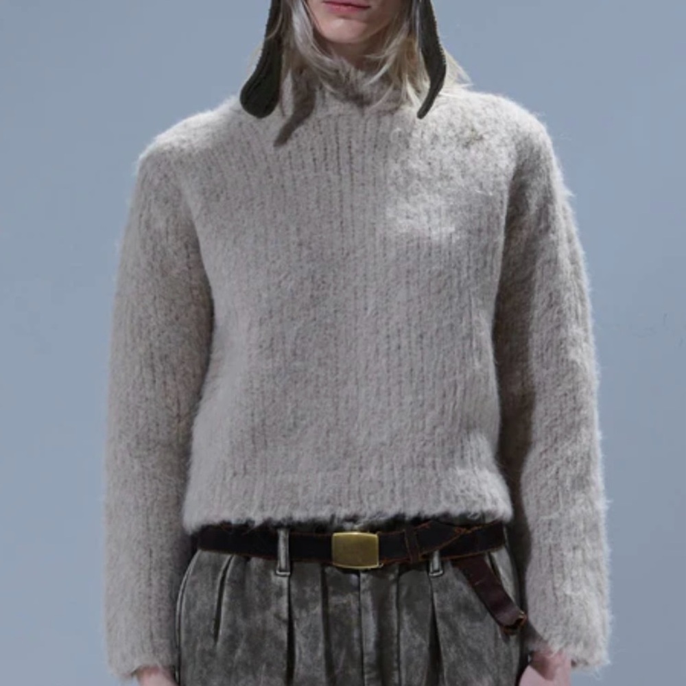 R13 shrunken mock neck sweater